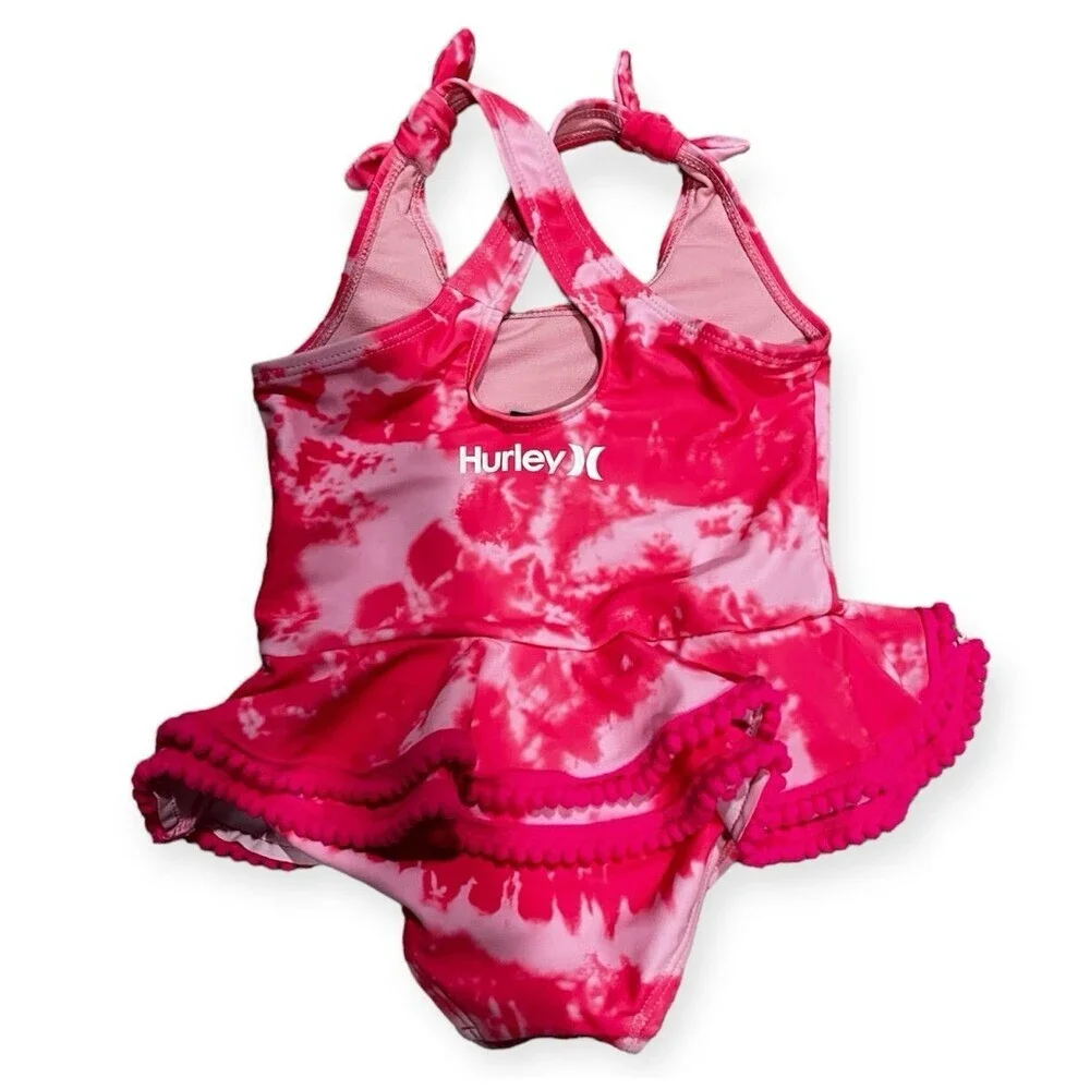 Hurley Baby Girl Ruffle Swimsuit- Size 18M